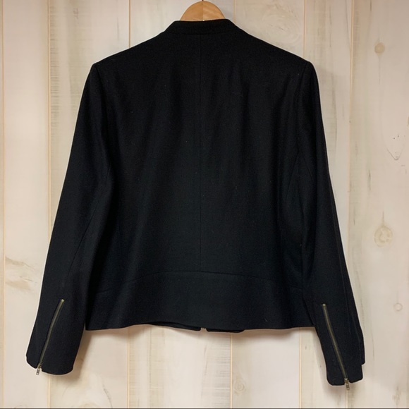 Harve Benard Black Wool Blazer Jacket 16 Zipper - Picture 2 of 8